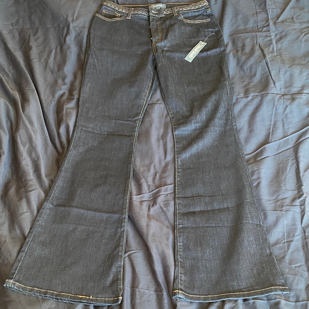 Modcloth Dark wash Flare Jeans